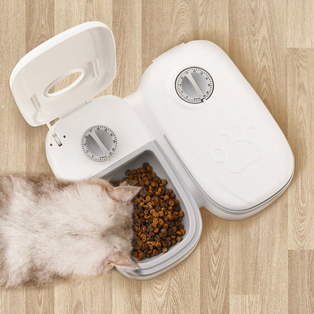2-in-1 Gravity Pet Feeder – Automatic Food & Water Dispense - MairaDen