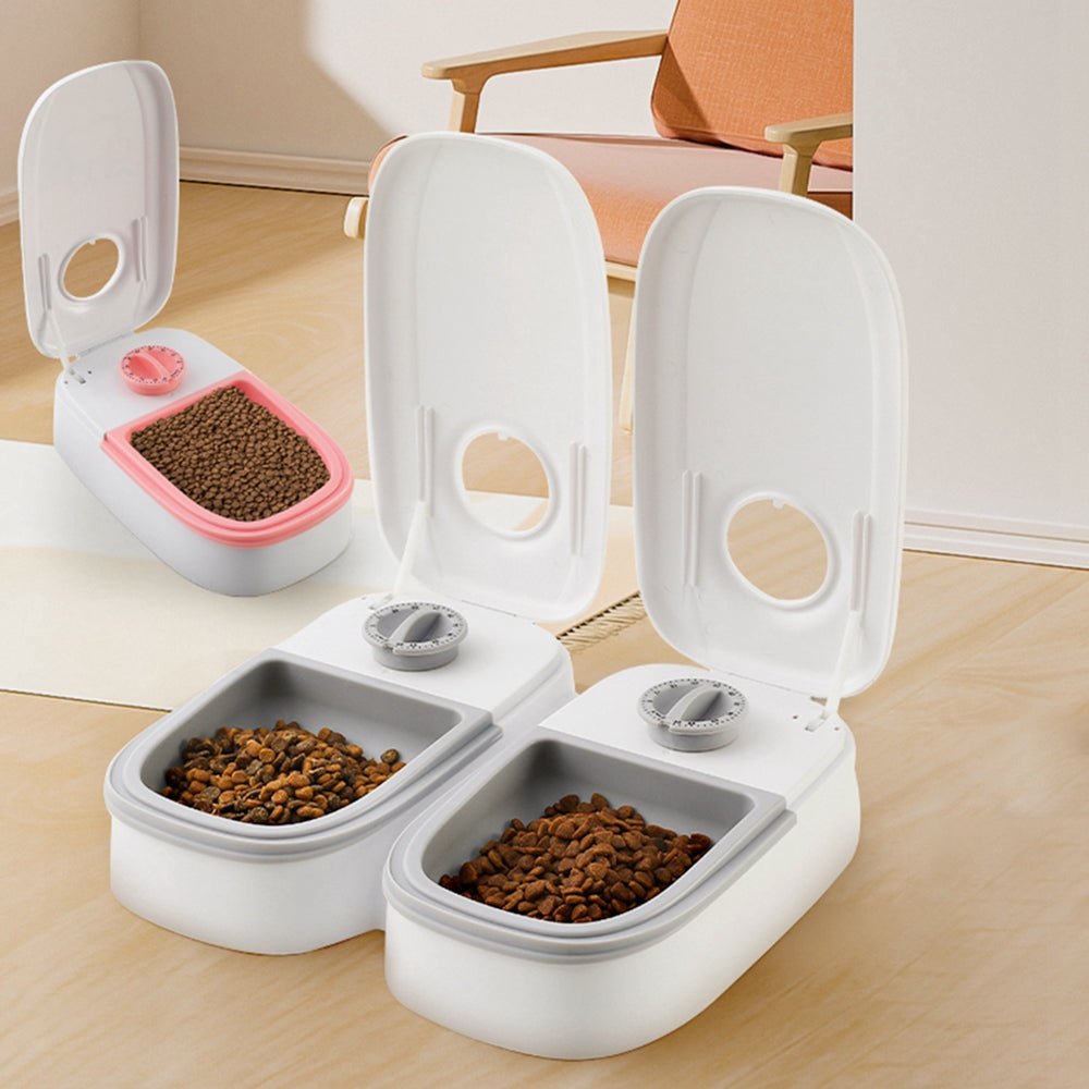 2-in-1 Gravity Pet Feeder – Automatic Food & Water Dispense - MairaDen