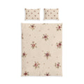 Vintage Floral Cotton Bed Set — Cream Rose Duvet Cover & Pillowcases - MairaDen